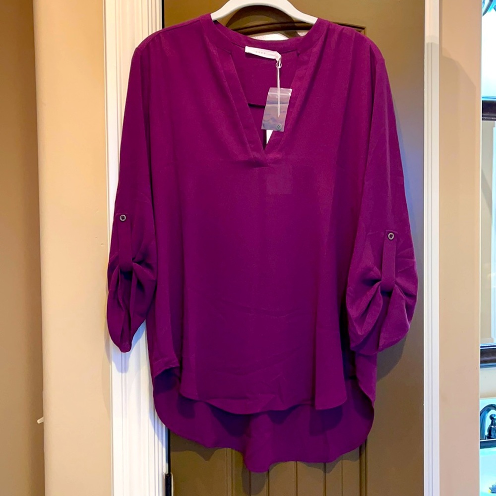 NWT Lush purple blouse sz Large